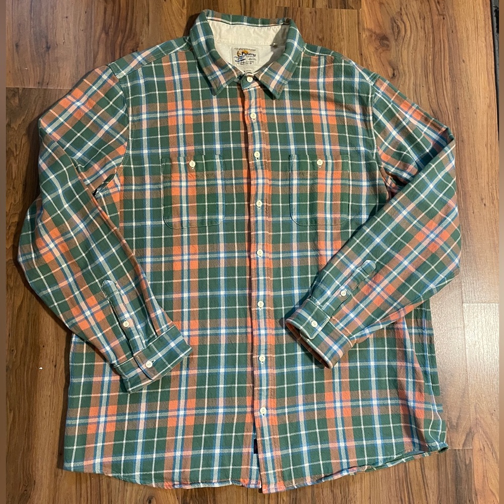 Faherty The Surf Organic Cotton Flannel Button-Up Shirt 3XLT